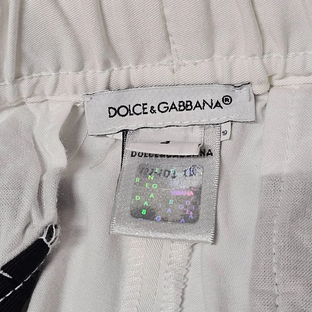Dolce & Gabbana Kids Trousers Size 4 White 39